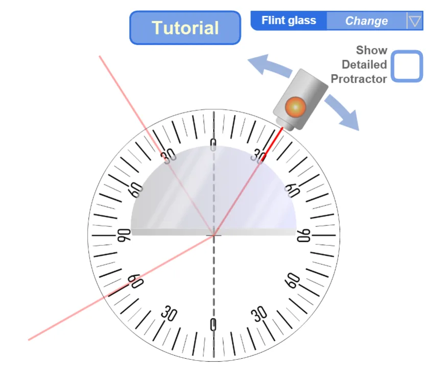 Refraction of Light Simulation