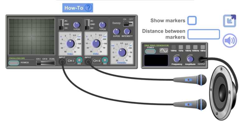 Phase Difference Between Sound Waves Simulation