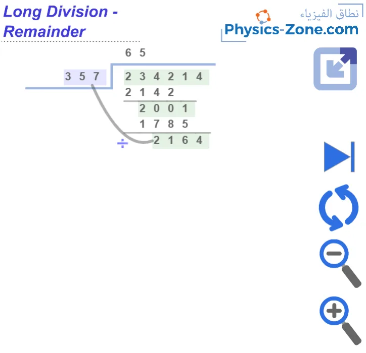 Long division with remainder