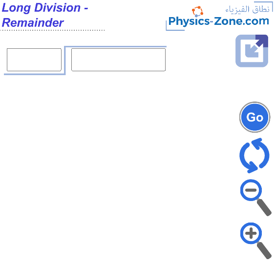 Long Division Simulation - Remainder